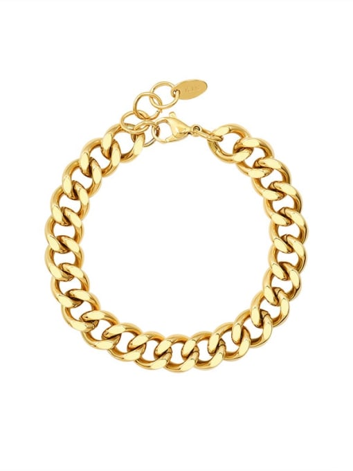E201 gold bracelet 16 +2cm Titanium 316L Stainless Steel  Vintage Geometric Earring And Braclete Set with e-coated waterproof