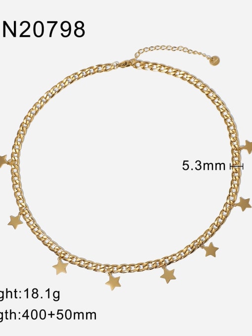 JDN20798 Stainless steel Star Vintage Multi Strand Necklace