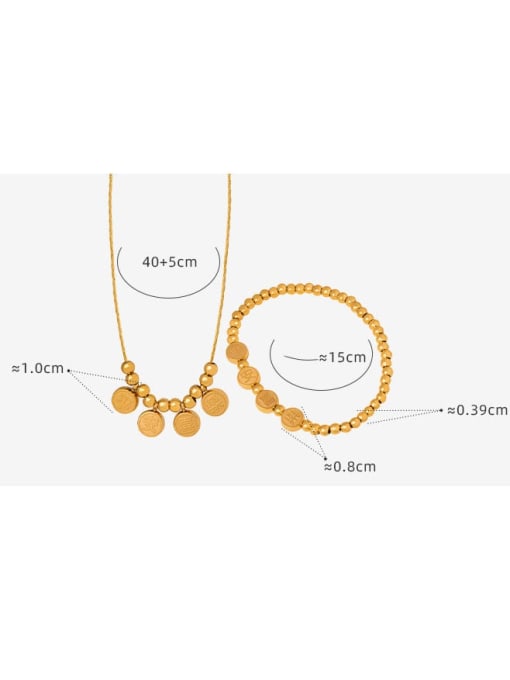 MAKA Titanium Steel Trend Tassel Bracelet and Necklace Set 3