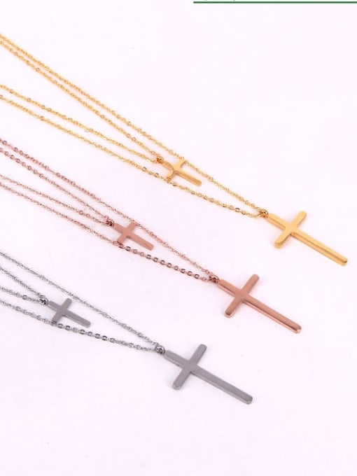 K.Love Titanium Cross Dainty  Necklace 1