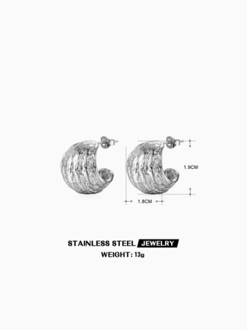 J$L  Steel Jewelry Stainless steel Geometric Vintage Stud Earring 2