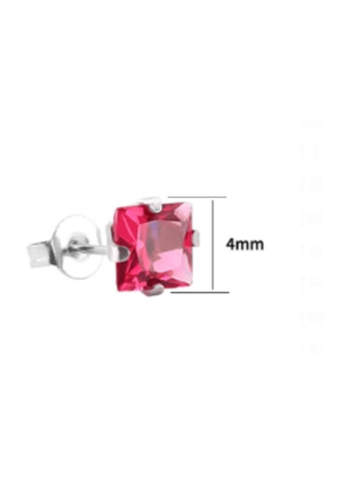 BELII Stainless steel Cubic Zirconia Geometric Minimalist Single Earring(Single-Only One) 4