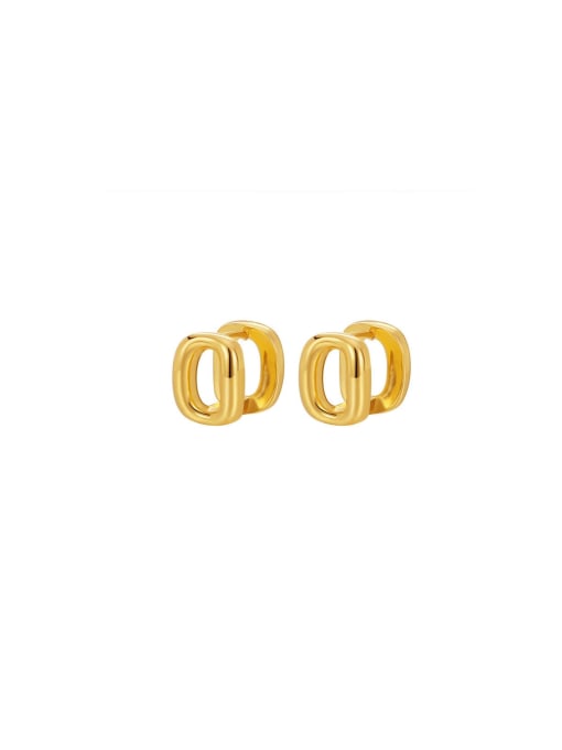 Clioro Brass Geometric Minimalist Stud Earring