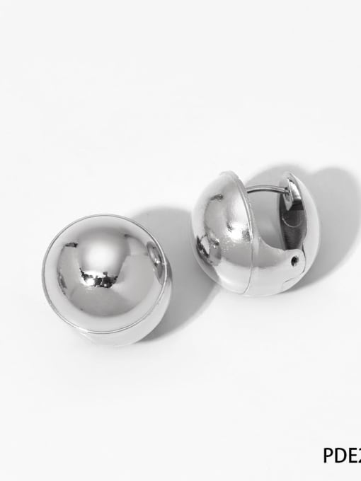 Steel round earrings PDE2185 Stainless steel Heart Trend Stud Earring