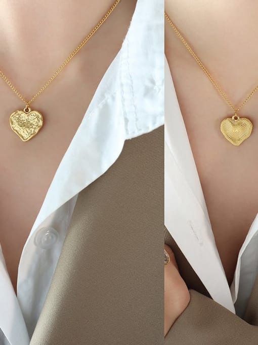 P730 gold reversible necklace 40 +5cm Titanium Steel Geometric Trend Necklace