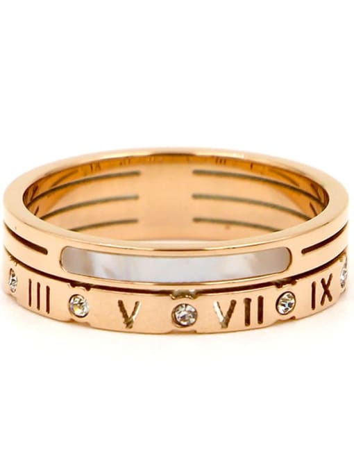 K.Love Titanium Cubic Zirconia Number Dainty Band Ring 1