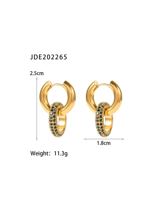 J&D Stainless steel Cubic Zirconia Geometric Vintage Stud Earring 2