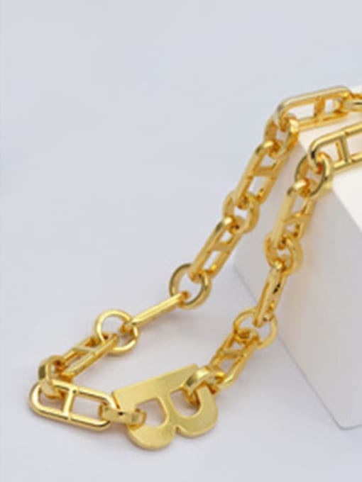 YAYACH Alloy Letter Vintage Hollow Chain Necklace 2