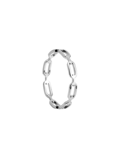 Steel Titanium Steel Hollow Geometric Minimalist Band Ring