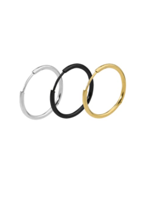 BELII Titanium Steel Round Minimalist Hoop Earring(single)