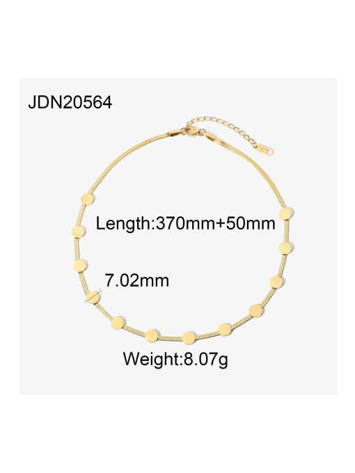 JDN20564 Stainless steel Round Trend Cuban Necklace