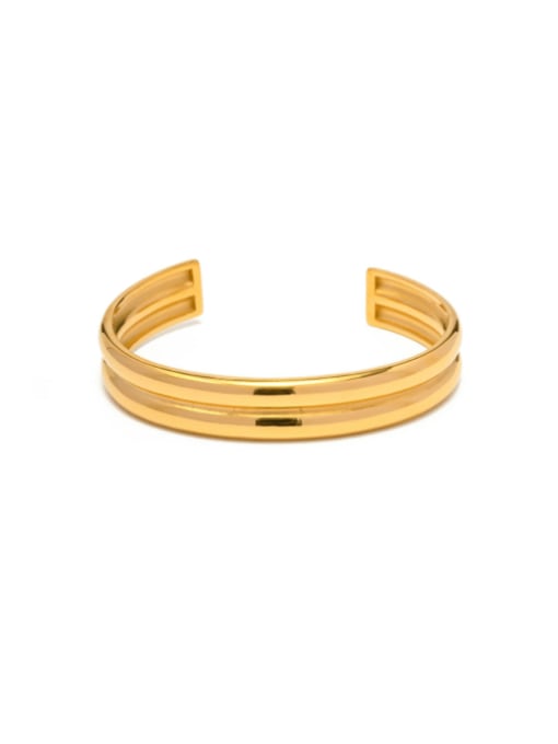 J&D Stainless steel Geometric Vintage Cuff Bangle