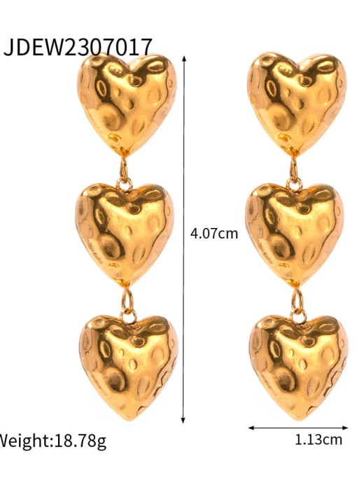JDEW2307017 Stainless steel Heart Trend Stud Earring