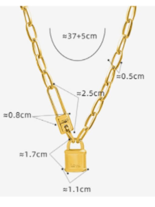 MAKA Titanium Steel Locket Hip Hop Hollow  Chain Necklace 3