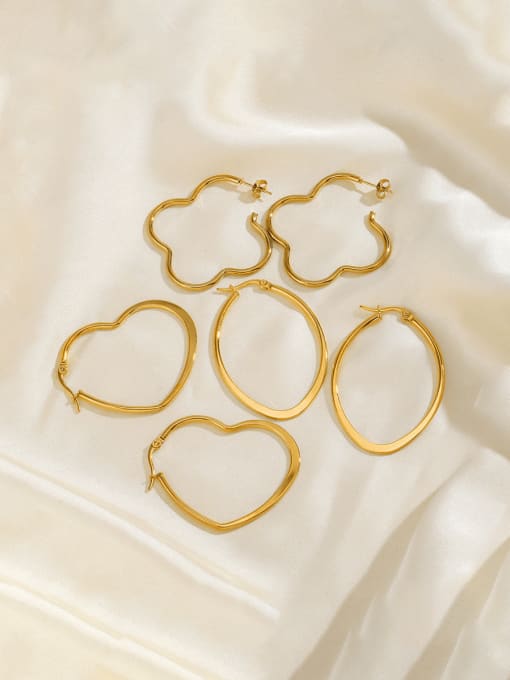 J$L  Steel Jewelry Stainless steel Heart Minimalist Stud Earring