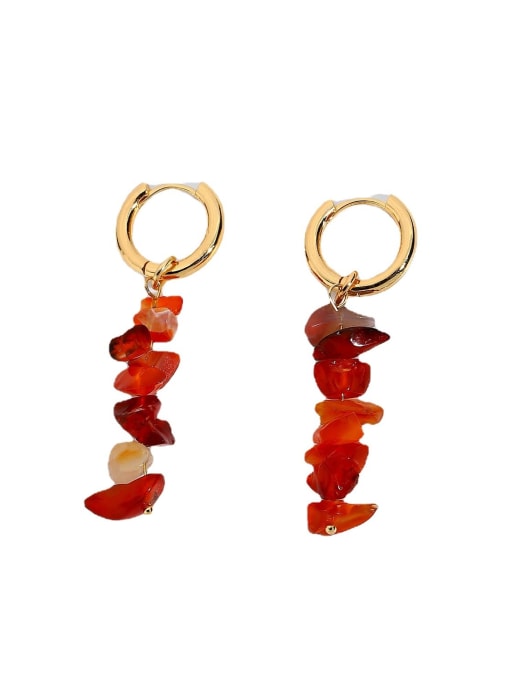 J&D Stainless steel Natural stone Bohemia Drop Earring 0