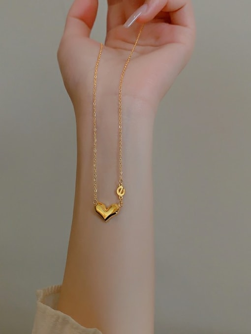 K.Love Titanium Steel Heart Dainty Necklace 2