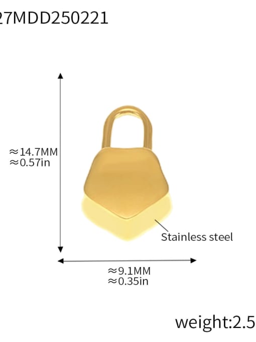 D27 Gold Pendant Stainless steel Minimalist Heart Irregular Diy Pendant