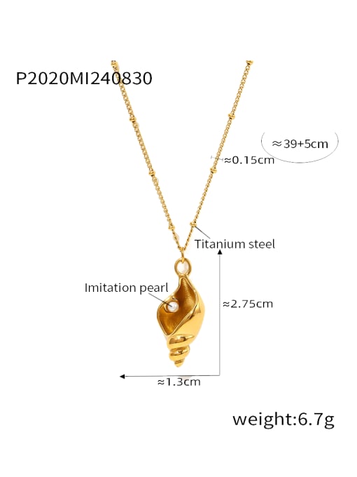 P2020 Gold Necklace Titanium Steel Irregular Minimalist Necklace