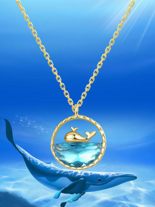 K.Love Titanium Steel Whale Fish Dainty Necklace 1