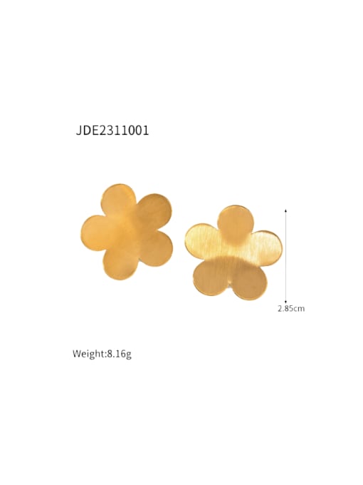 J&D Stainless steel Flower Minimalist Stud Earring 2