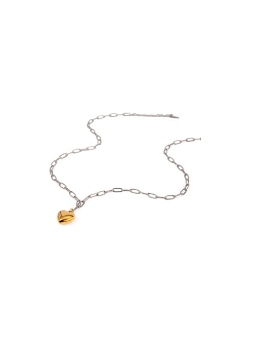 J&D Stainless steel Heart Trend Necklace