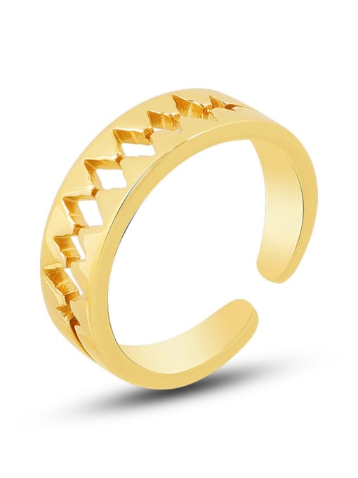 MAKA Titanium Steel Geometric Minimalist Band Ring