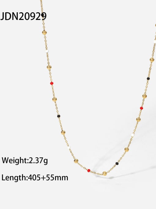 JDN20929 Stainless steel Enamel Irregular Vintage Necklace