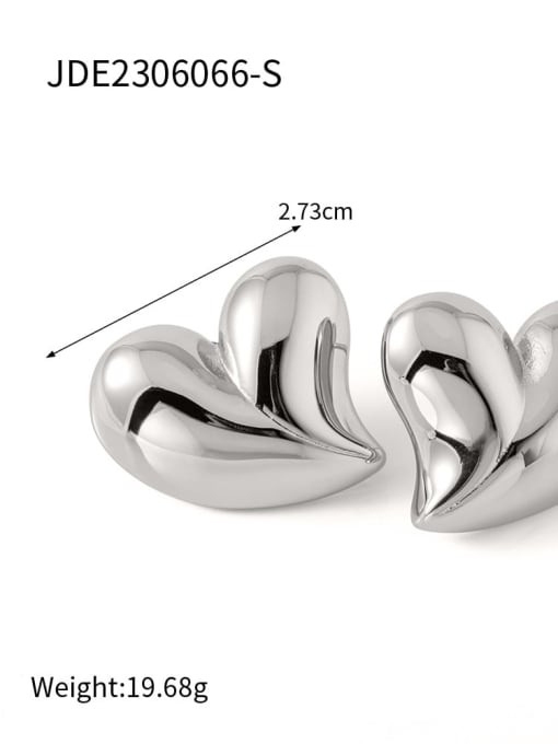 JDE2306066 S Stainless steel Heart Trend Stud Earring