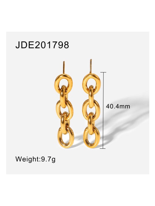 JDE201798 Stainless steel Geometric Trend Drop Earring