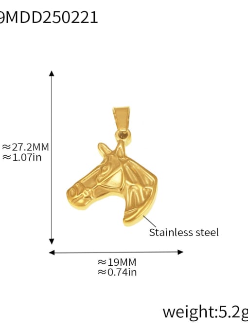 D09 Golden Pendant Stainless steel Minimalist Heart Irregular Diy Pendant