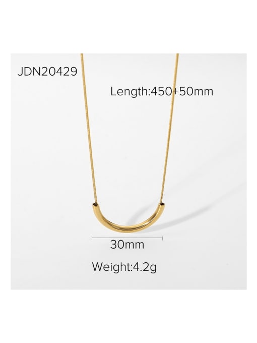 J&D Stainless steel Geometric U shape Vintage Necklace 4