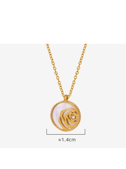 MAKA Titanium Steel Shell Round Dainty Necklace 3