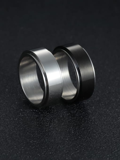 SM-Men's Jewelry Titanium Steel Geometric Hip Hop Rotatable Men's Ring 1
