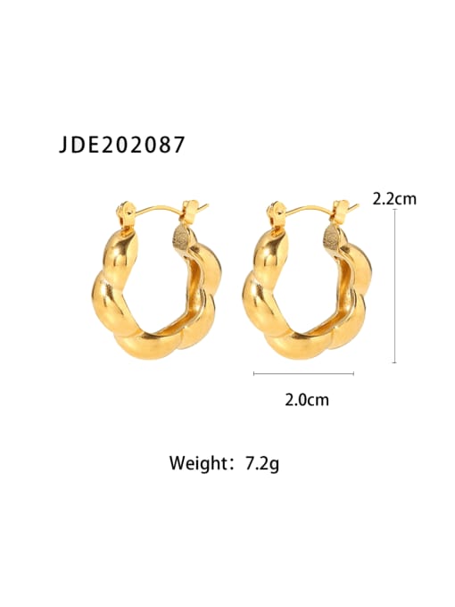 J&D Stainless steel Geometric Vintage Huggie Earring 3