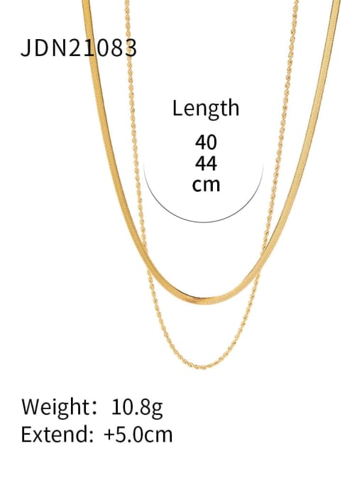 JDN21083 Stainless steel Hip Hop Multi Strand Necklace