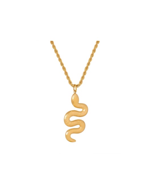 MAKA Titanium Steel Snake Trend Necklace 0