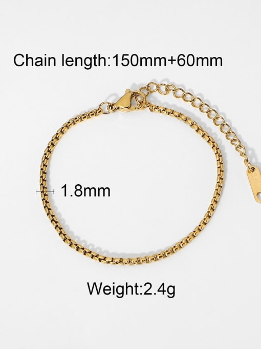 JDB201034 2 Stainless steel Geometric Vintage Snake Bone Chain Link Bracelet