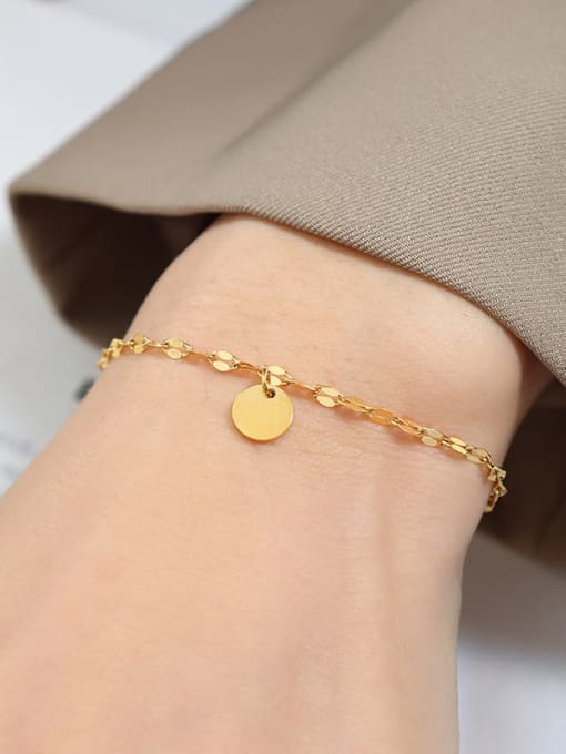 Gold bracelet Titanium Steel Geometric Minimalist Adjustable Bracelet