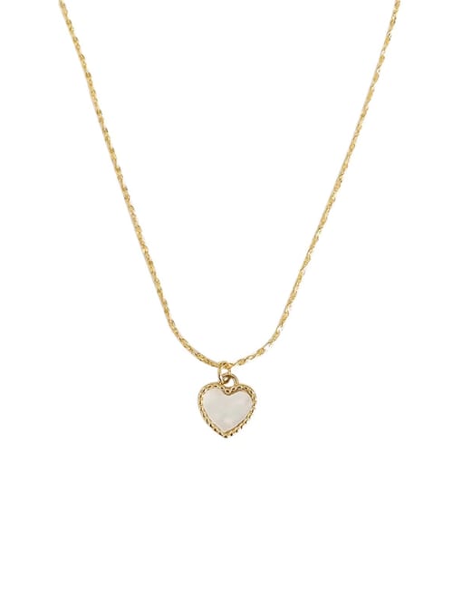 YAYACH Titanium steel Simple Shell love  Heart Pendant necklace 0
