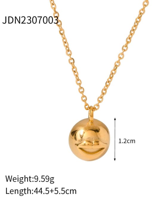JDN2307003 Stainless steel Round Ball Hip Hop Necklace