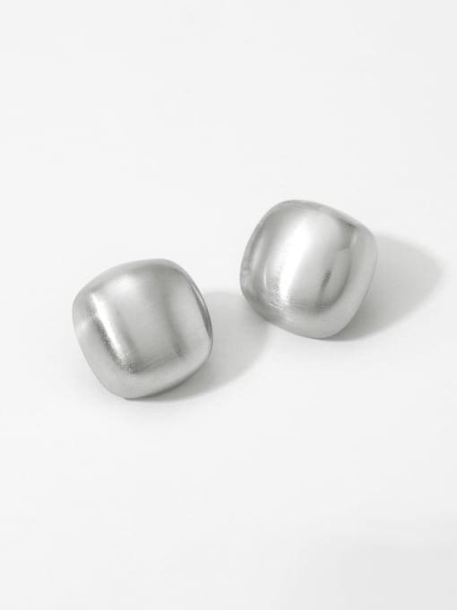 Steel PDE2556 Stainless steel Square Minimalist Stud Earring