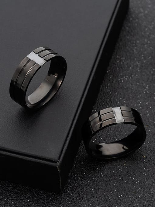 SM-Men's Jewelry Stainless steel Cubic Zirconia Geometric Minimalist Men's Ring 3