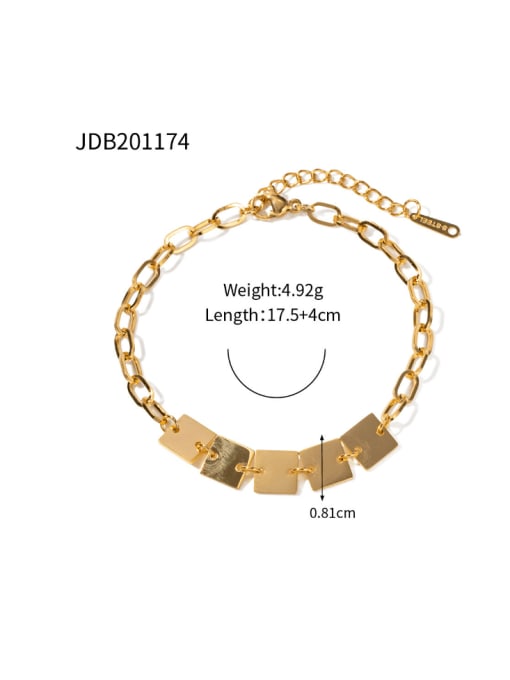 J&D Stainless steel Geometric Hip Hop Link Bracelet 3