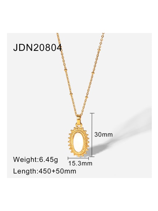 JDN20804 Stainless steel Shell Oval Trend Necklace