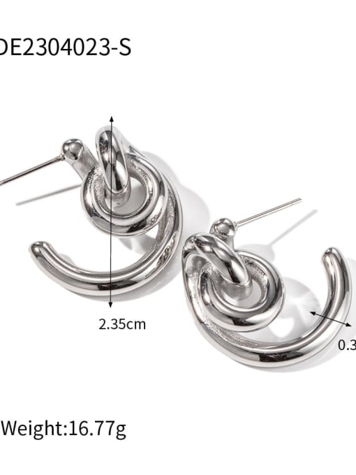 JDE2304023 S Stainless steel Geometric Trend Stud Earring