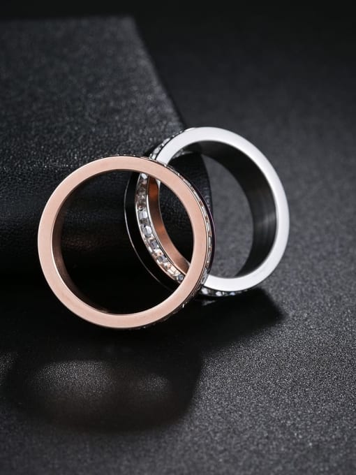 SM-Men's Jewelry Titanium Steel Enamel Geometric Minimalist Band Ring 2
