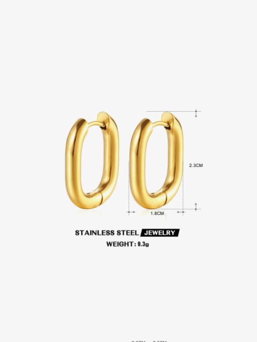 J$L  Steel Jewelry Stainless steel Geometric Minimalist Huggie Earring 1