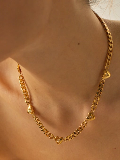 J&D Stainless steel Heart Trend Necklace 1