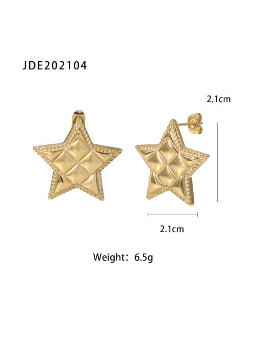 J&D Stainless steel Pentagram Vintage Stud Earring 3